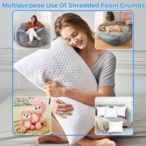 FASHIONFY Shredded Memory Foam for Bean Bag Filler, Bed Pillows & Couch Cushions - Image 6