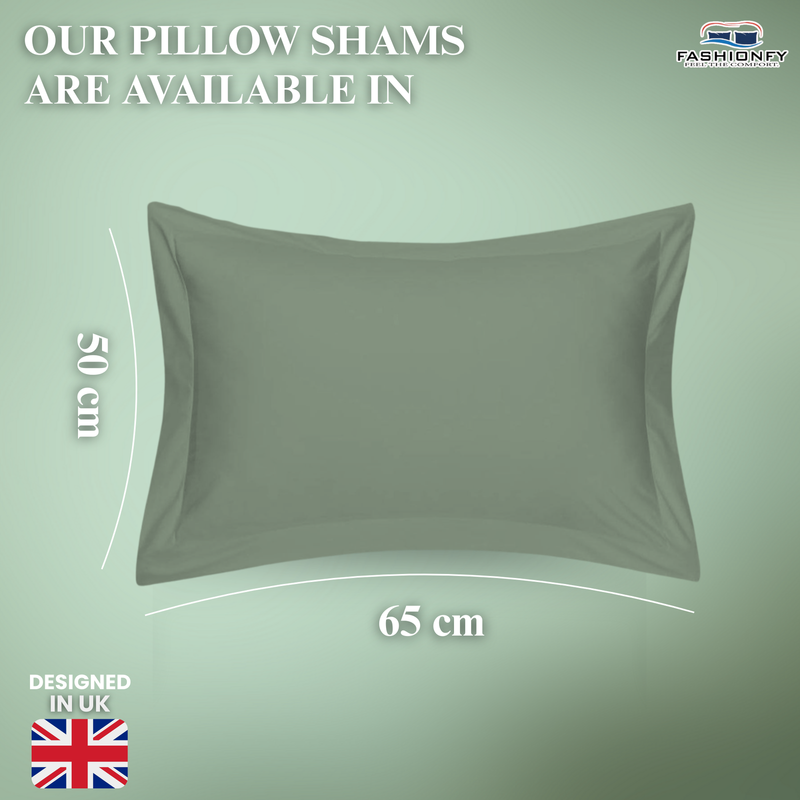 FASHIONFY® Premium Cotton Pillow Shams with Envelope Closure, Pillow Covers - Image 16