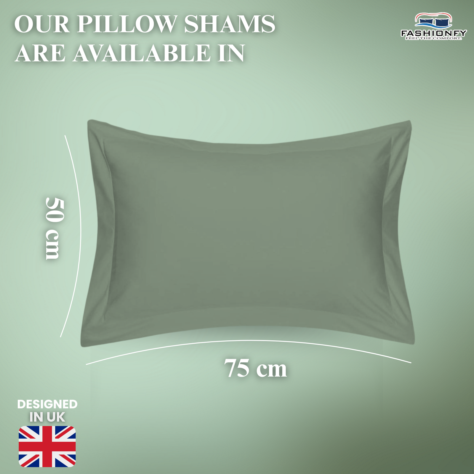 FASHIONFY® Premium Cotton Pillow Shams with Envelope Closure, Pillow Covers - Image 36