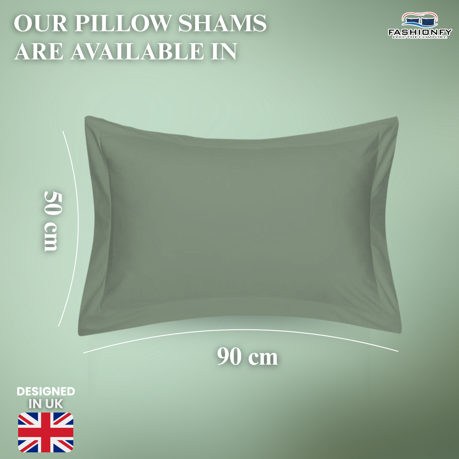 FASHIONFY® Premium Cotton Pillow Shams with Envelope Closure, Pillow Covers - Image 56