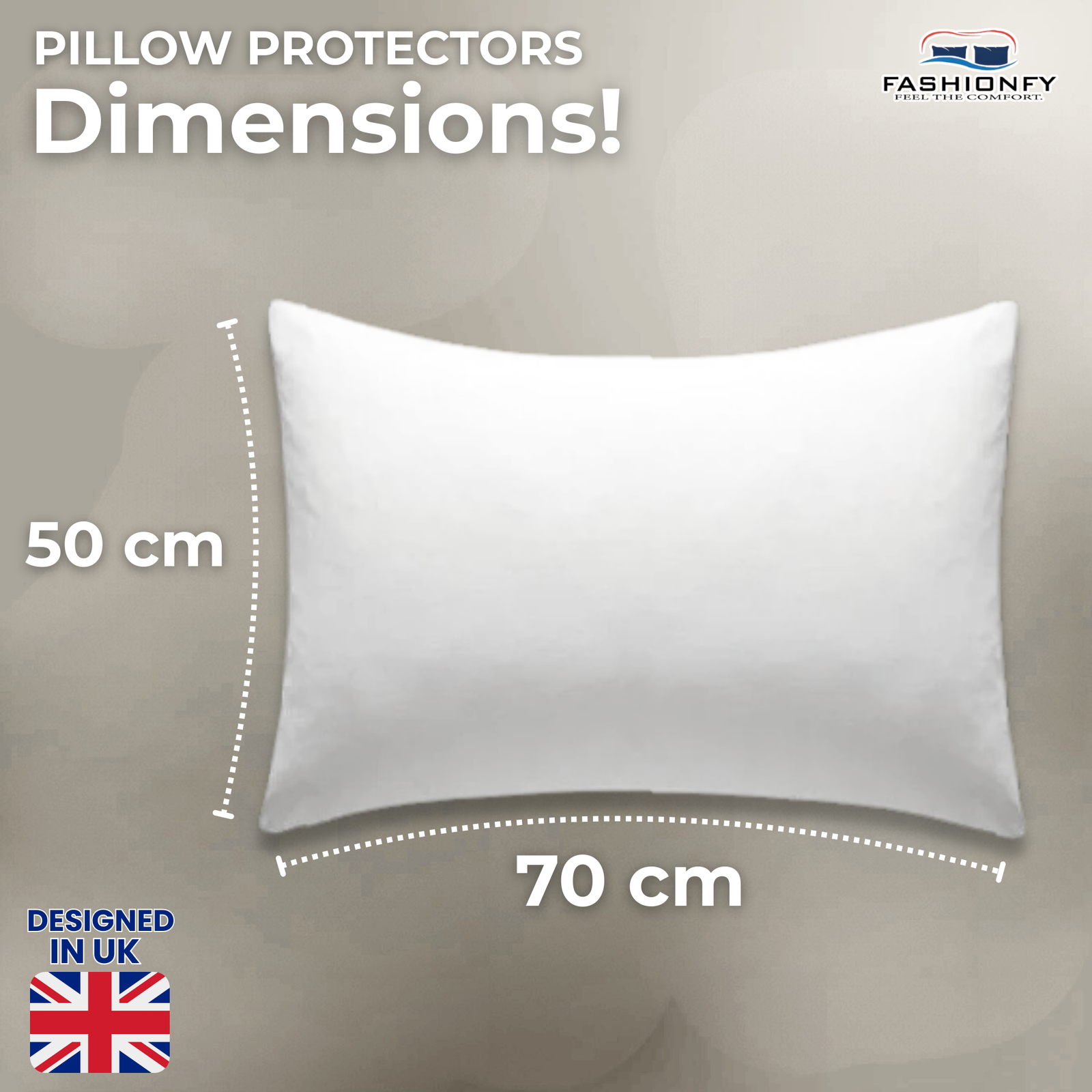 FASHIONFY® Pillow Covers for Hotel Pillows, Dorm rooms, Bed & Sofa Cushions | Pack of 4 - Image 13