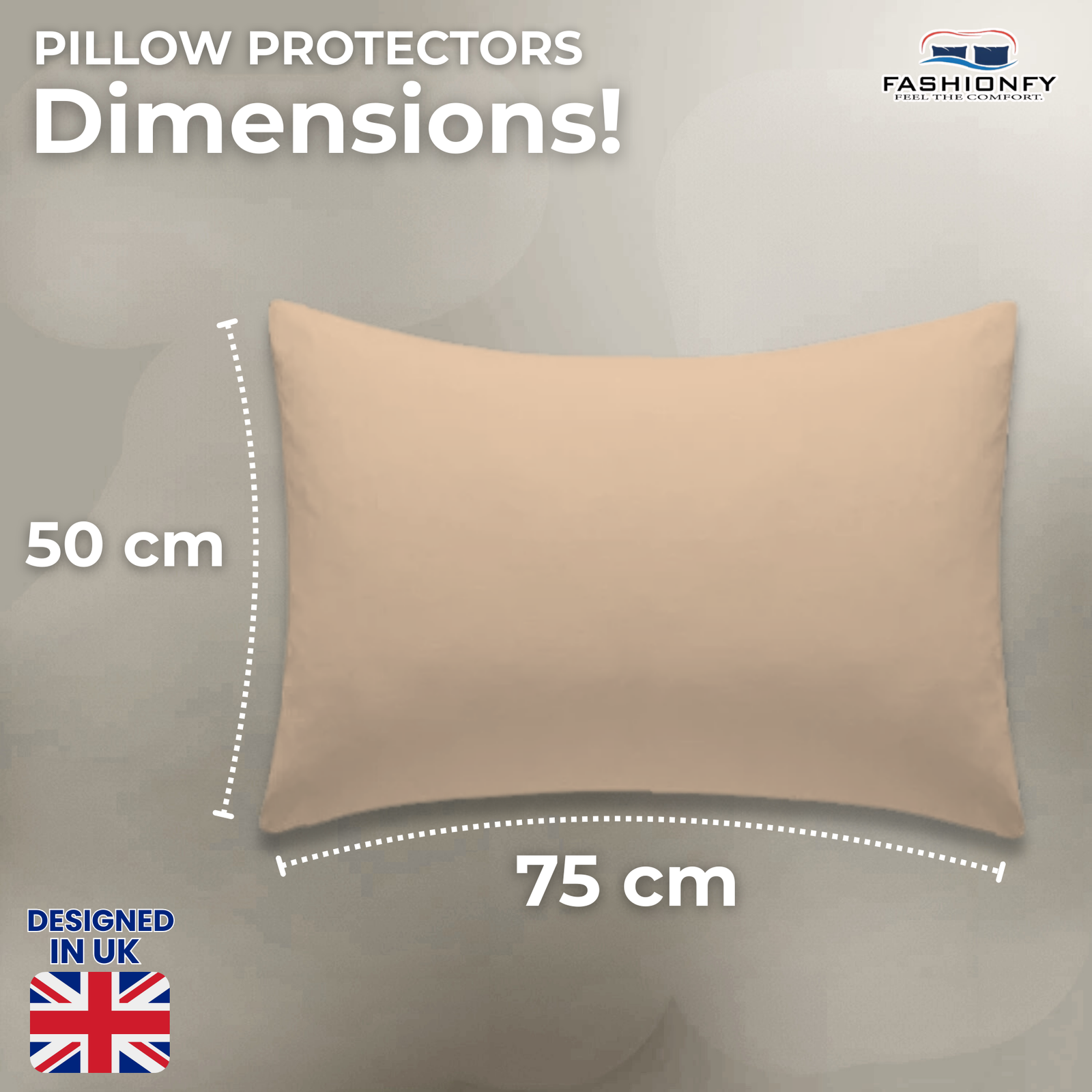 FASHIONFY® Pillow Covers for Hotel Pillows, Dorm rooms, Bed & Sofa Cushions | Pack of 4 - Image 17