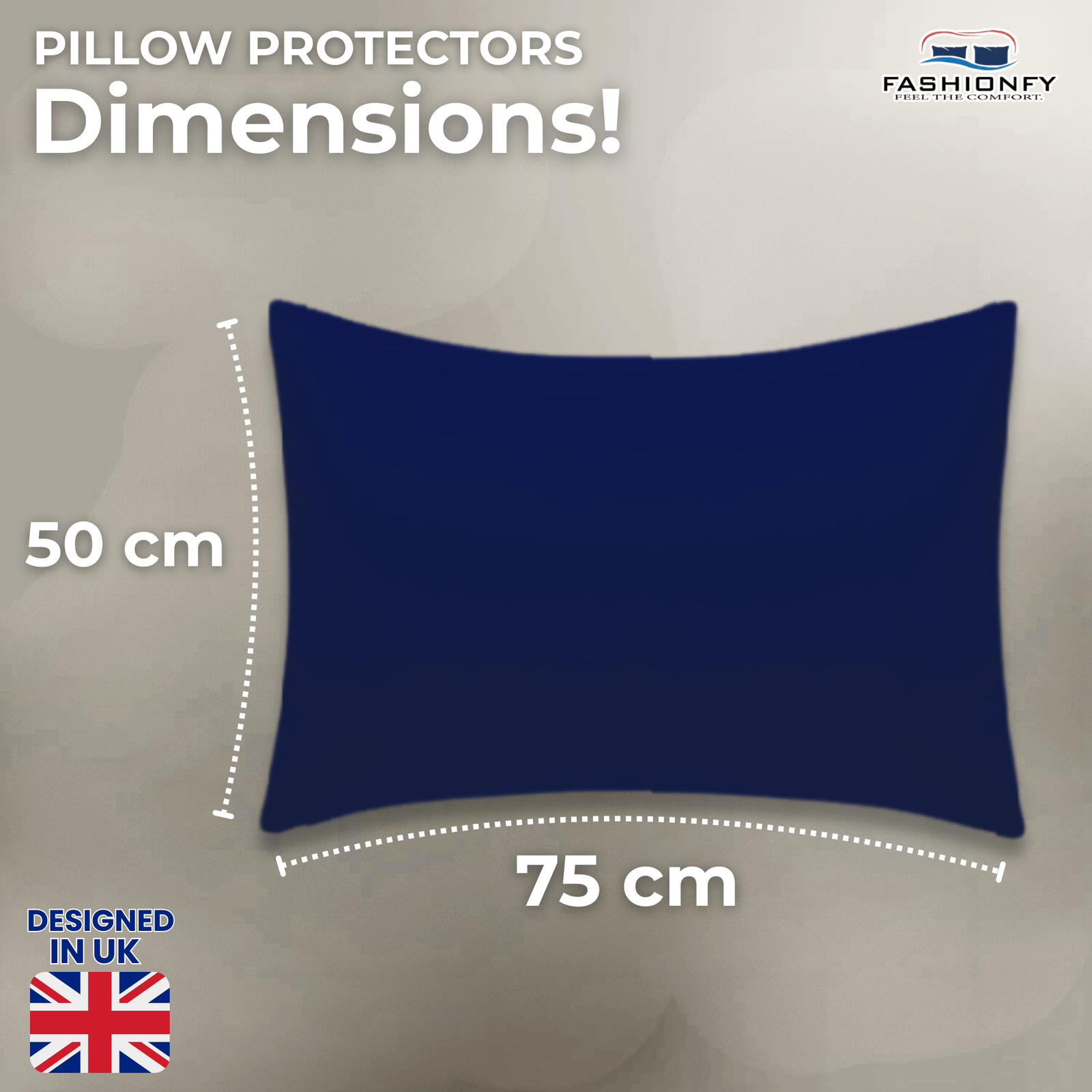 FASHIONFY® Pillow Covers for Hotel Pillows, Dorm rooms, Bed & Sofa Cushions | Pack of 4 - Image 20