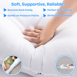 FASHIONFY® Long Pillow for Sleeping, Soft Side Sleeper Pillow with Breathable Polyester Filling - Image 5