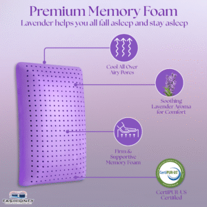 Memory Foam Pillow for Sleeping | Orthopedic Pillow for Back Pain, Neck Support - Image 4