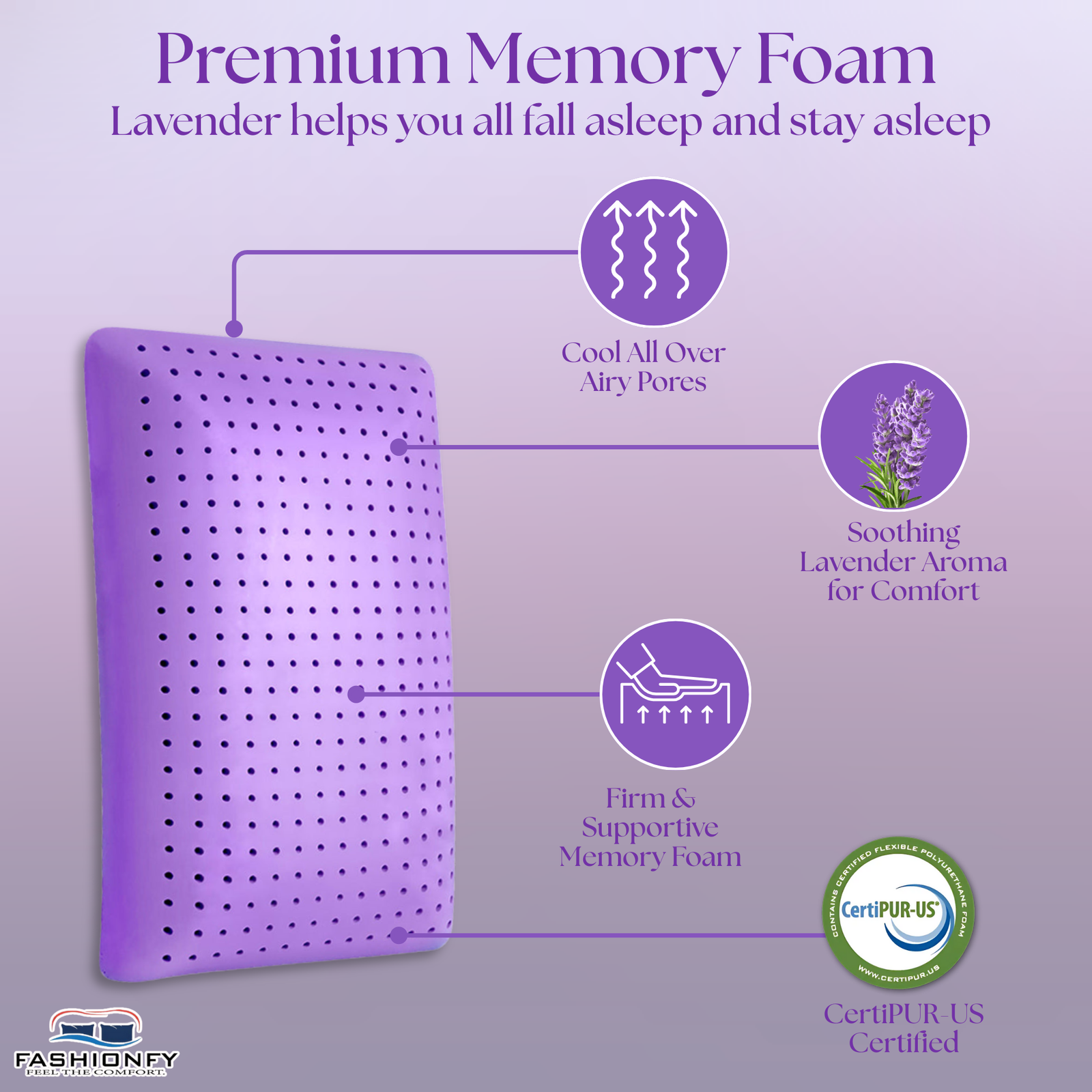 Memory Foam Pillow for Sleeping | Orthopedic Pillow for Back Pain, Neck Support - Image 4