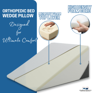 FASHIONFY Wedge Pillow for Back & Neck Support, Chic Jacquard Pillowcase - Image 5