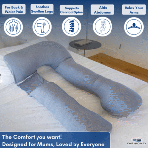 Detachable U Shape Pregnancy Pillow with 100% Polyester Filling - Image 3