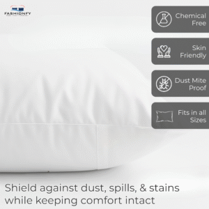 FASHIONFY® Pillow Covers for Hotel Pillows, Dorm rooms, Bed & Sofa Cushions | Pack of 4 - Image 6