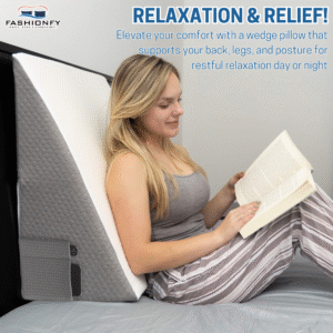 FASHIONFY Orthopedic Bed Wedge Pillow | Jacquard Cover with With Side-Pocket - Image 7