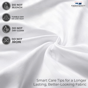 FASHIONFY® Pillow Protectors with Zipper Enclosure | Set of 2 100% Waterproof Polyester Bed Pillow Covers - Image 4