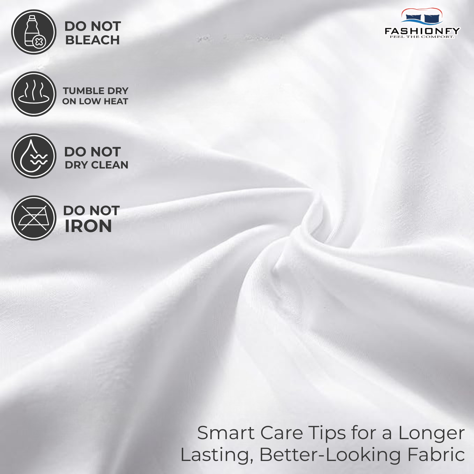 FASHIONFY® Pillow Protectors with Zipper Enclosure | Set of 2 100% Waterproof Polyester Bed Pillow Covers - Image 4