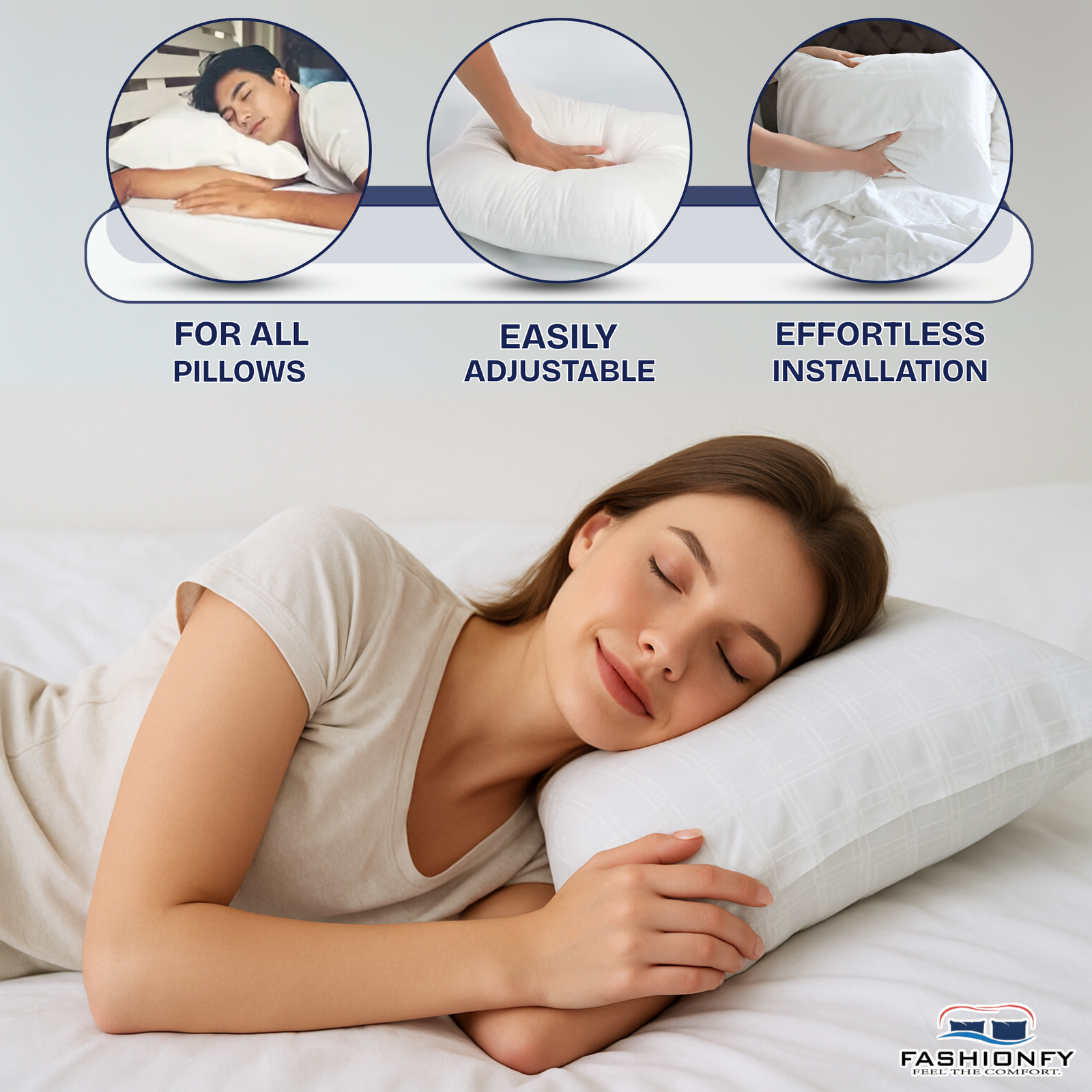 FASHIONFY® Pillow Protectors for Hotel Pillows, Sofa Cushions, Bed Pillows & Home Decor - Image 4