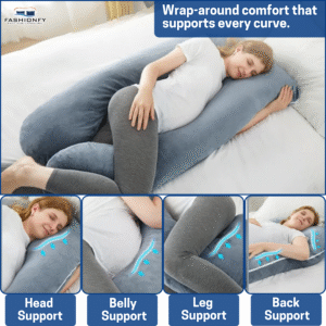 FASHIONFY U Shaped Pregnancy Pillow for Sleeping with Removable Cover - Image 3