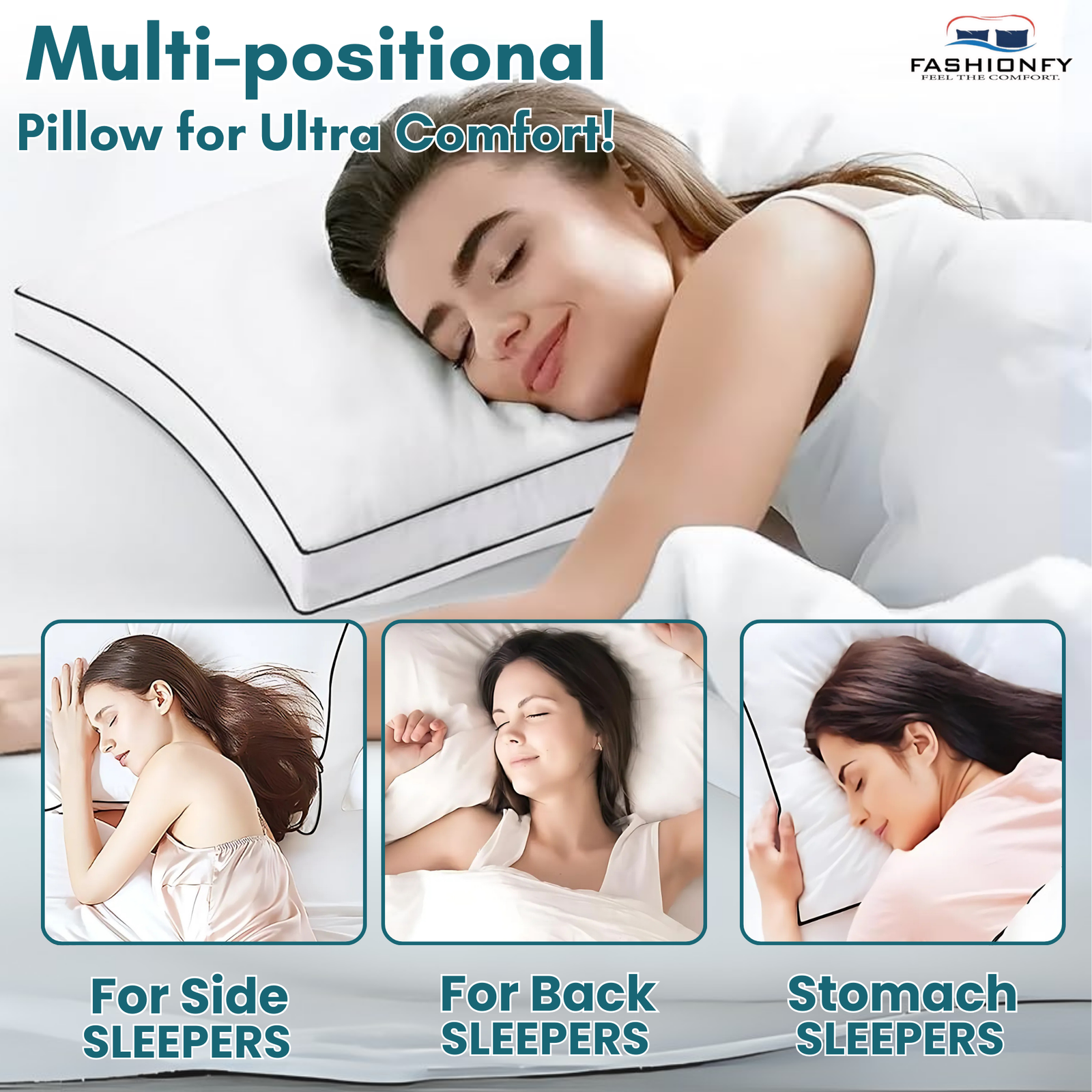 FASHIONFY® Bed Pillows for Sleeping & Resting - Image 7