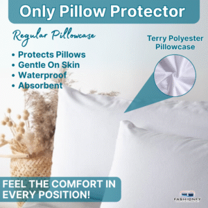 FASHIONFY Waterproof Terry Pillow Protectors for Bed Pillows & Hotel Pillows - Image 4