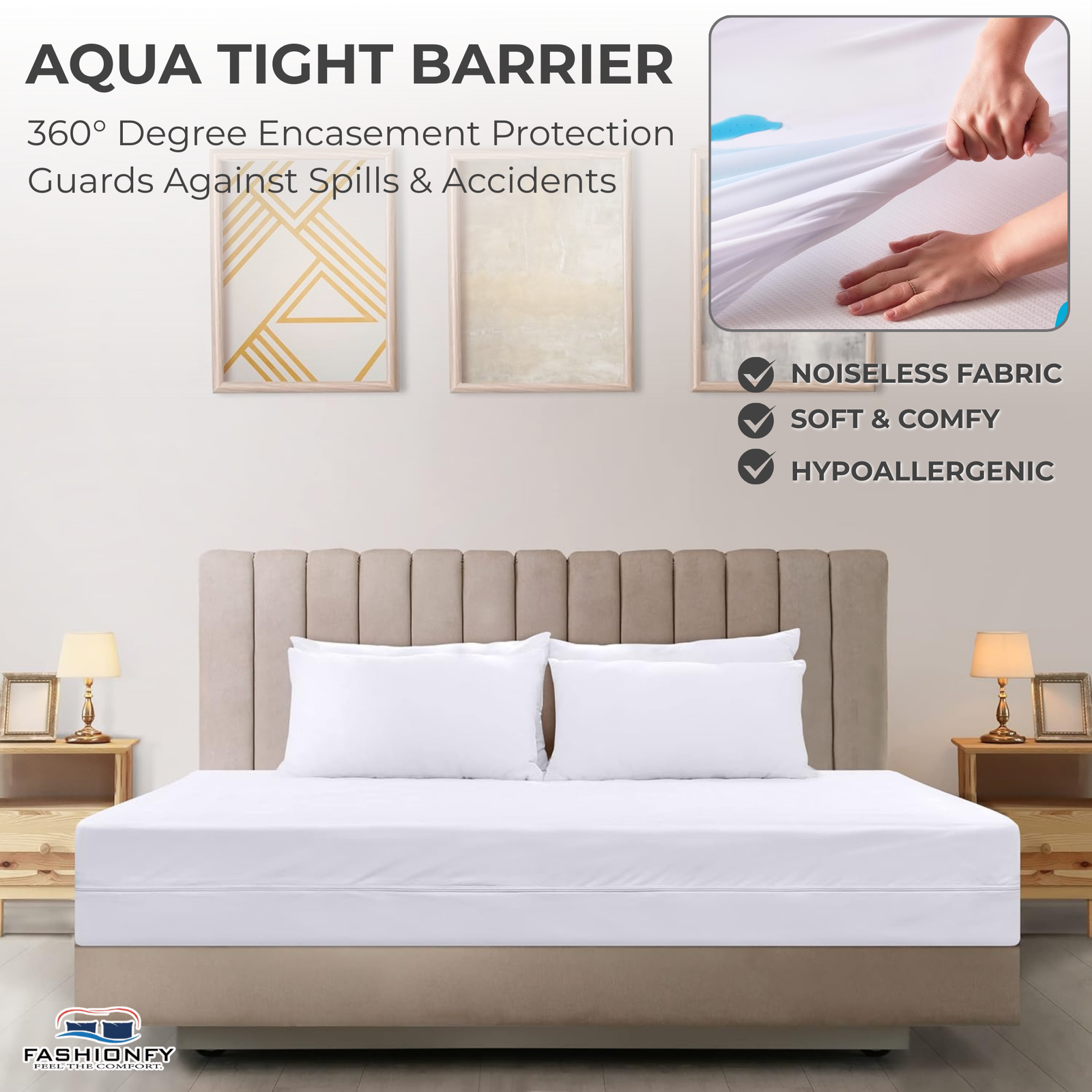 Premium Mattress Encasing Queen Size with Deep Pockets | 100% Waterproof Cotton - Image 3