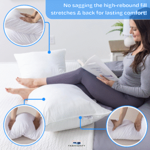 FASHIONFY® Long Pillow for Sleeping, Soft Side Sleeper Pillow with Breathable Polyester Filling - Image 7
