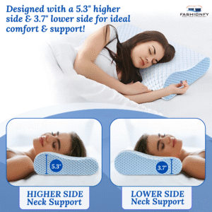 FASHIONFY Cervical Pillow | Ergonomic Neck Pillow for Side & Stomach Sleepers - Image 6