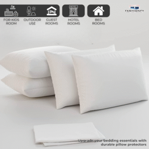 FASHIONFY® Pillow Covers for Hotel Pillows, Dorm rooms, Bed & Sofa Cushions | Pack of 4 - Image 3