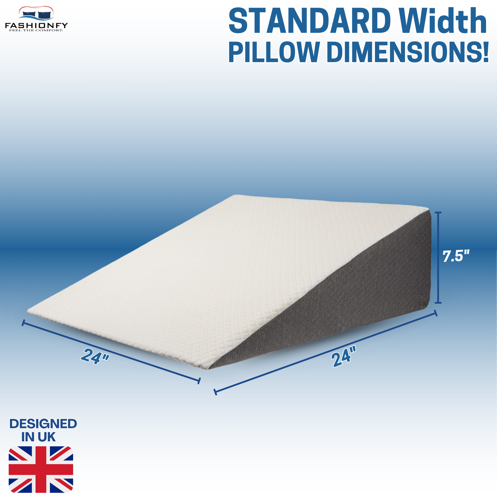 FASHIONFY Wedge Pillow for Back & Neck Support, Chic Jacquard Pillowcase - Image 11