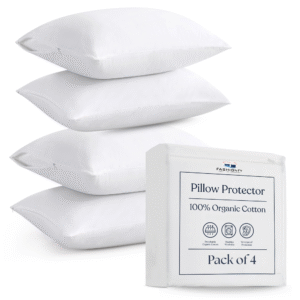 FASHIONFY® Pillow Covers for Hotel Pillows, Dorm rooms, Bed & Sofa Cushions | Pack of 4 - Image 1