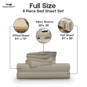Premium Quality 6 Piece Bed Sheet Set for Bedrooms & Dorm Decor - Image 20