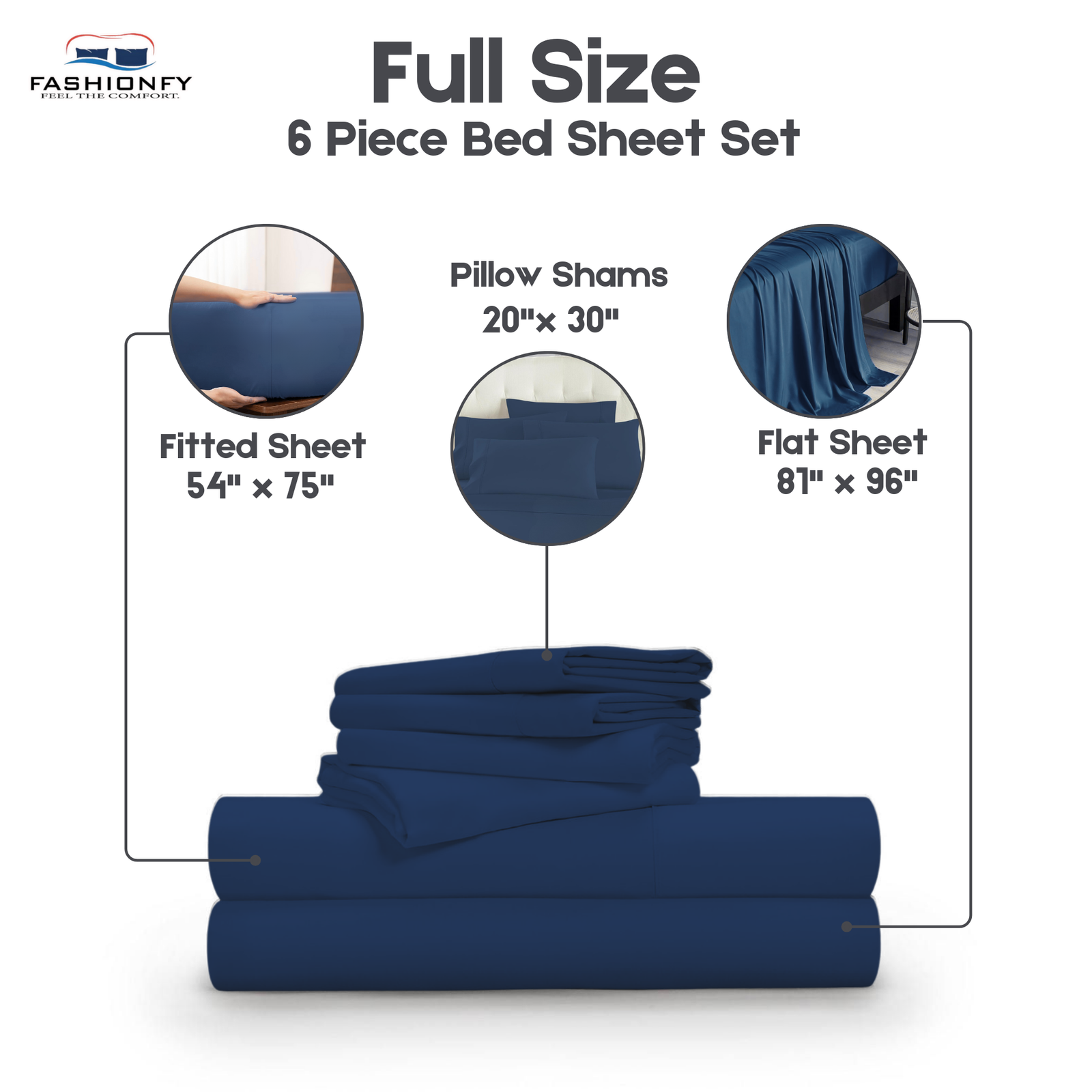 Premium Quality 6 Piece Bed Sheet Set for Bedrooms & Dorm Decor - Image 27