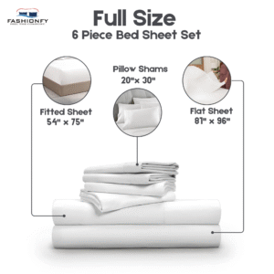 Premium Quality 6 Piece Bed Sheet Set for Bedrooms & Dorm Decor - Image 31