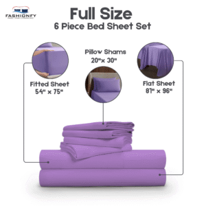 Premium Quality 6 Piece Bed Sheet Set for Bedrooms & Dorm Decor - Image 25
