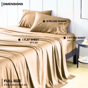 FASHIONFY Luxury 4 Piece Bed Sheet Set with 1 Flat Sheet, 1 Fitted Sheet & 2 Pillowcases - Image 20