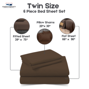 Premium Quality 6 Piece Bed Sheet Set for Bedrooms & Dorm Decor - Image 10