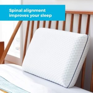 LINENSPA Memory Foam Pillow – Ventilated Gel Pillows Queen size – Memory Foam Pillows for Neck Support – Great for Side, Back, and Stomach Sleepers – Queen Size Pillows - Image 2