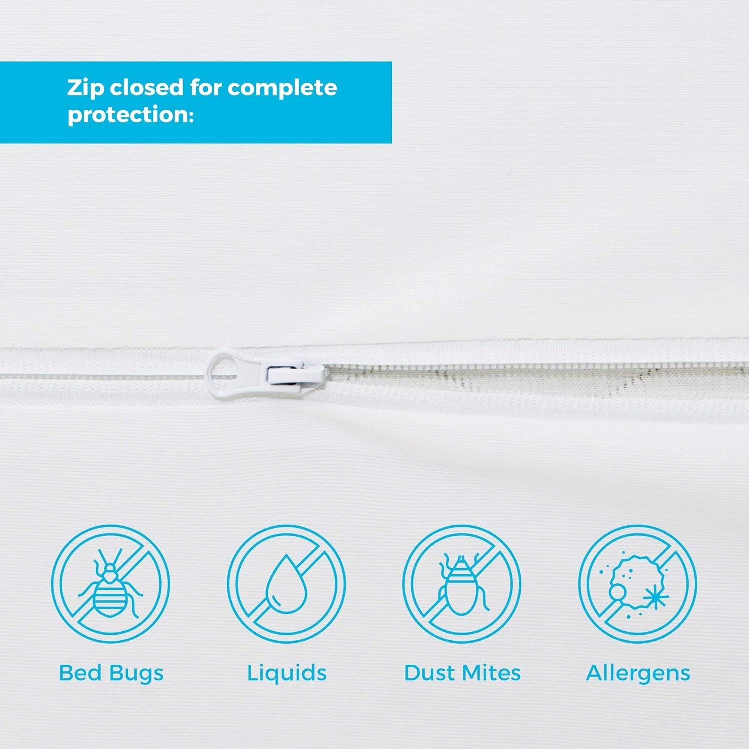 Linenspa Zippered Mattress Encasement | Waterproof & Bed Bug Proof | Premium Noiseless & Absorbent Cover - Image 6