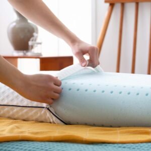 LINENSPA Memory Foam Pillow – Ventilated Gel Pillows Queen size – Memory Foam Pillows for Neck Support – Great for Side, Back, and Stomach Sleepers – Queen Size Pillows - Image 3