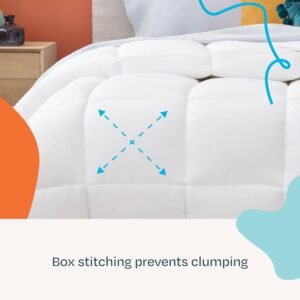 Linenspa Premium & Fluffy Bed Comforter for Bedrooms, Dorm Decor & Sleeping | Lightweight & Washable Duvet Comforter Queen Size for All Seasons – Enjoy Luxurious, Cozy Sleep Every Night - Image 8