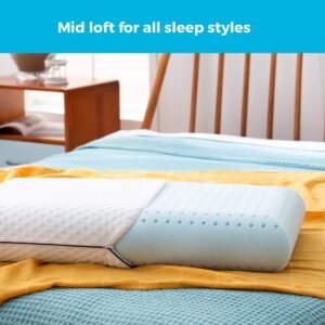 LINENSPA Memory Foam Pillow – Ventilated Gel Pillows Queen size – Memory Foam Pillows for Neck Support – Great for Side, Back, and Stomach Sleepers – Queen Size Pillows - Image 4