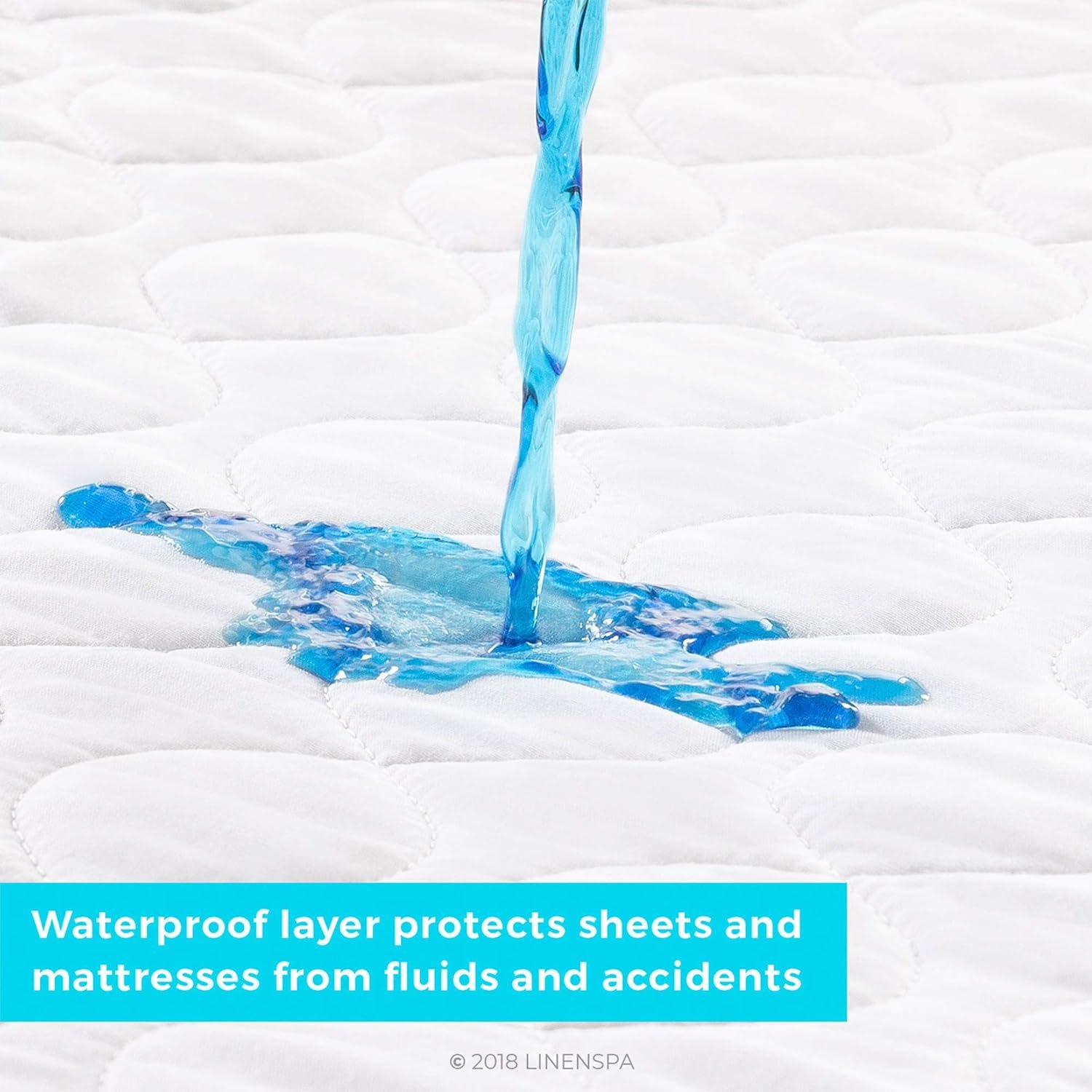 Linenspa Ultimate Skid-Resistant Sheet – Waterproof Mattress Protector Pad | Highly Absorbent, Machine Washable, Luxuriously Quilted Comfort - Image 4