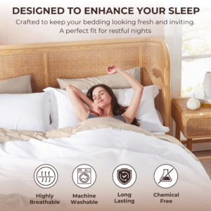 3 Piece Duvet Cover Set – 100% Breathable Cotton Bedding with Pillow Shams, Premium Hotel Quality Comforter Cover, Elegant Design for Bedroom & Home Décor - Image 6